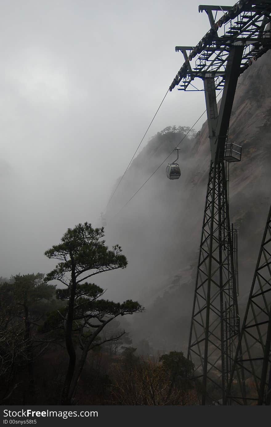 Cable car  of Huangshan Mountain