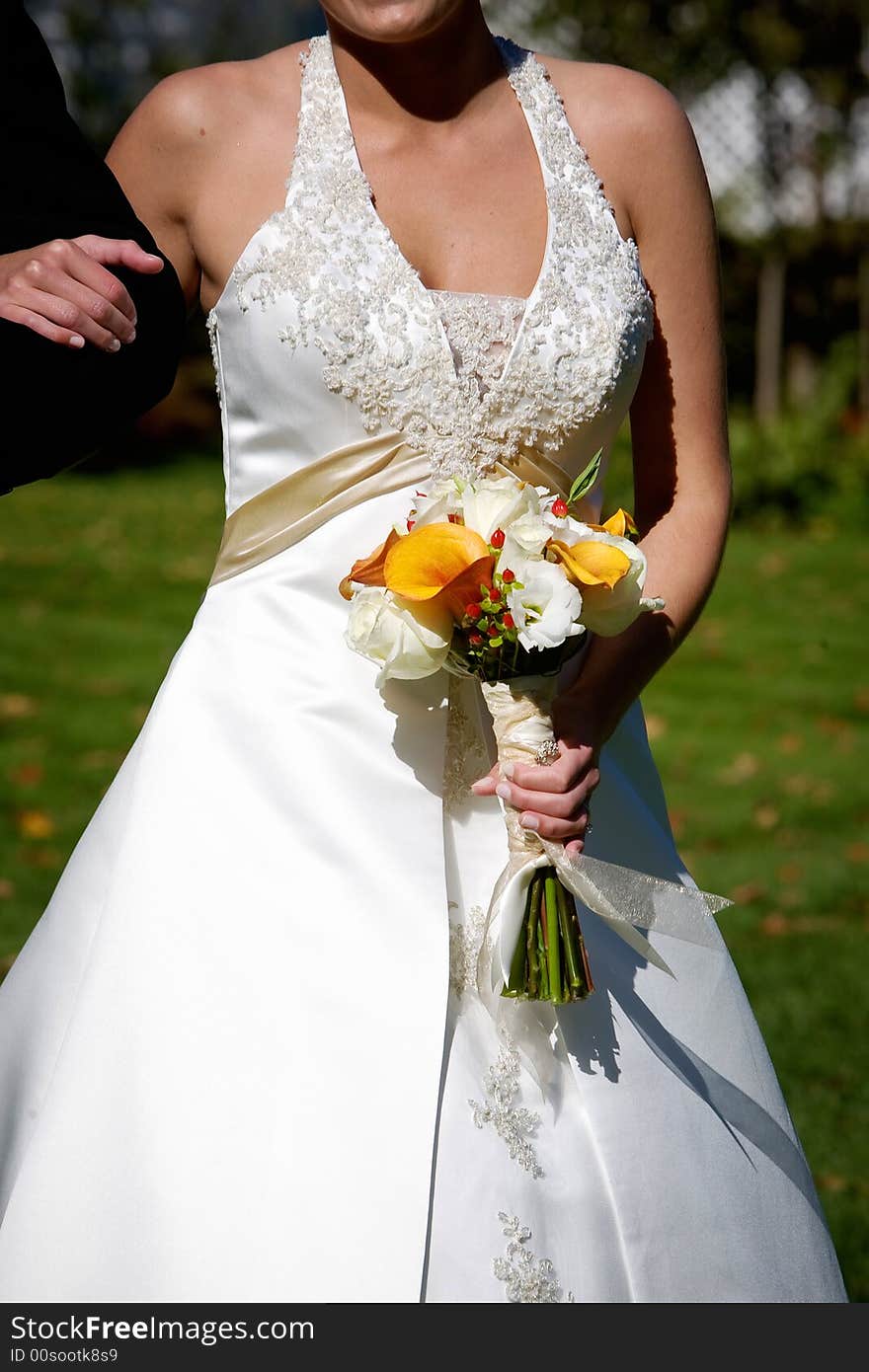 Wedding bouquet flower arrangement