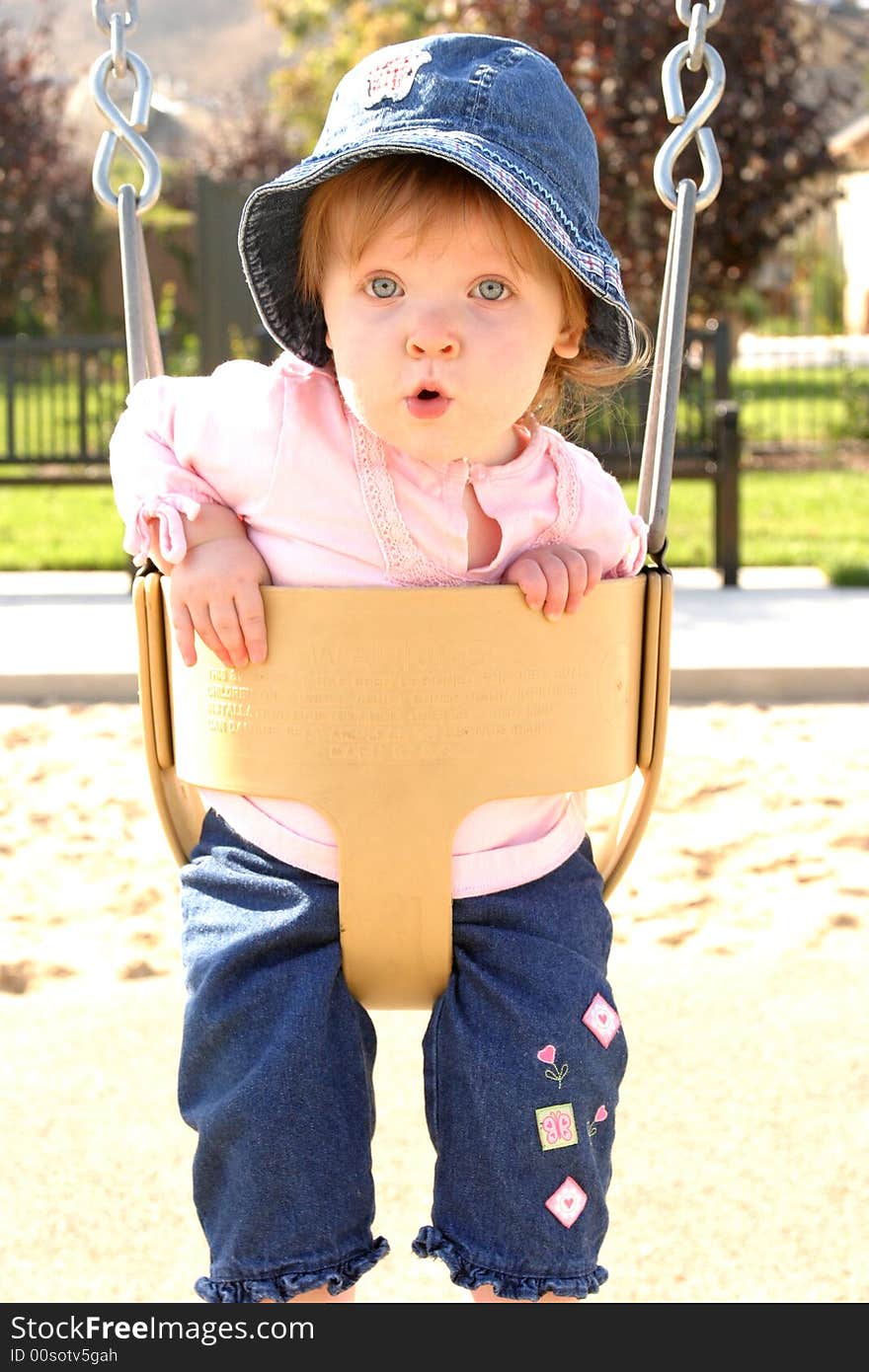 Girl on swing