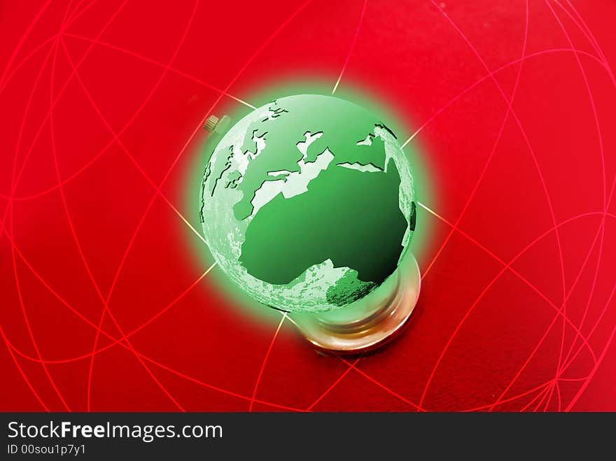 Illustration of a Earthmap made in 3D. Illustration of a Earthmap made in 3D