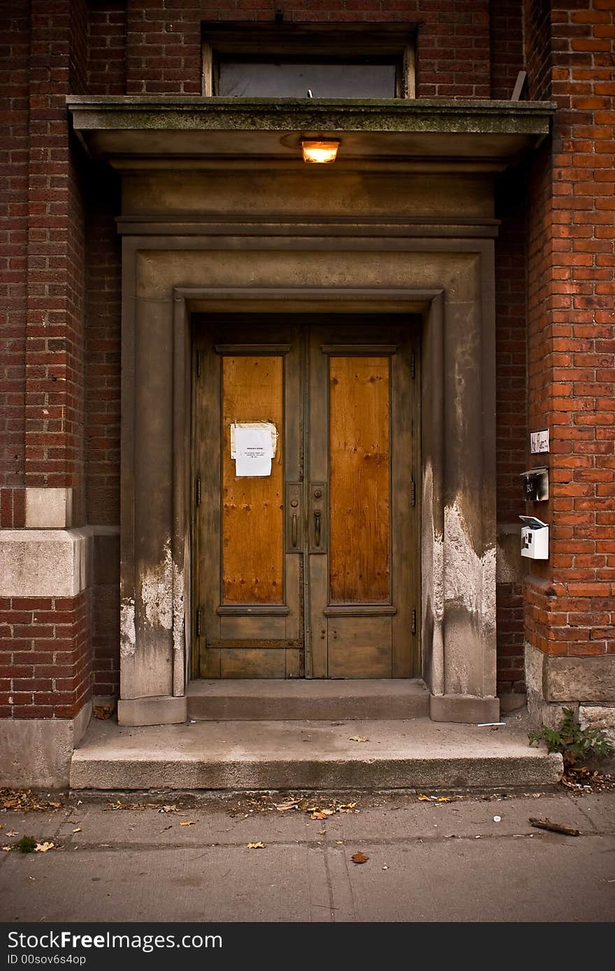 Rundown old and busted wooden door. Rundown old and busted wooden door