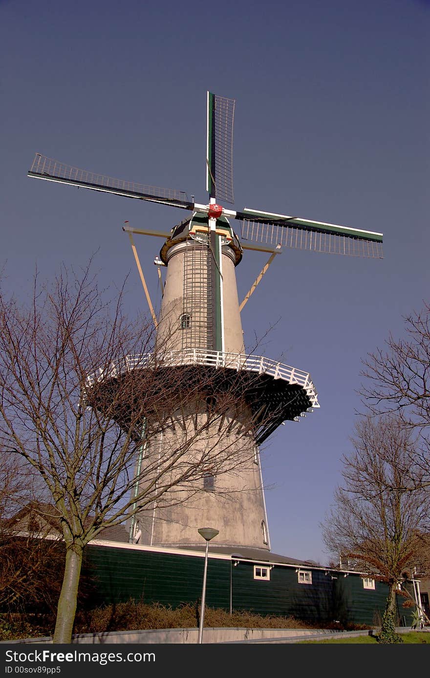 The corn-mill windlust in Wateringen, the netherlands. The corn-mill windlust in Wateringen, the netherlands