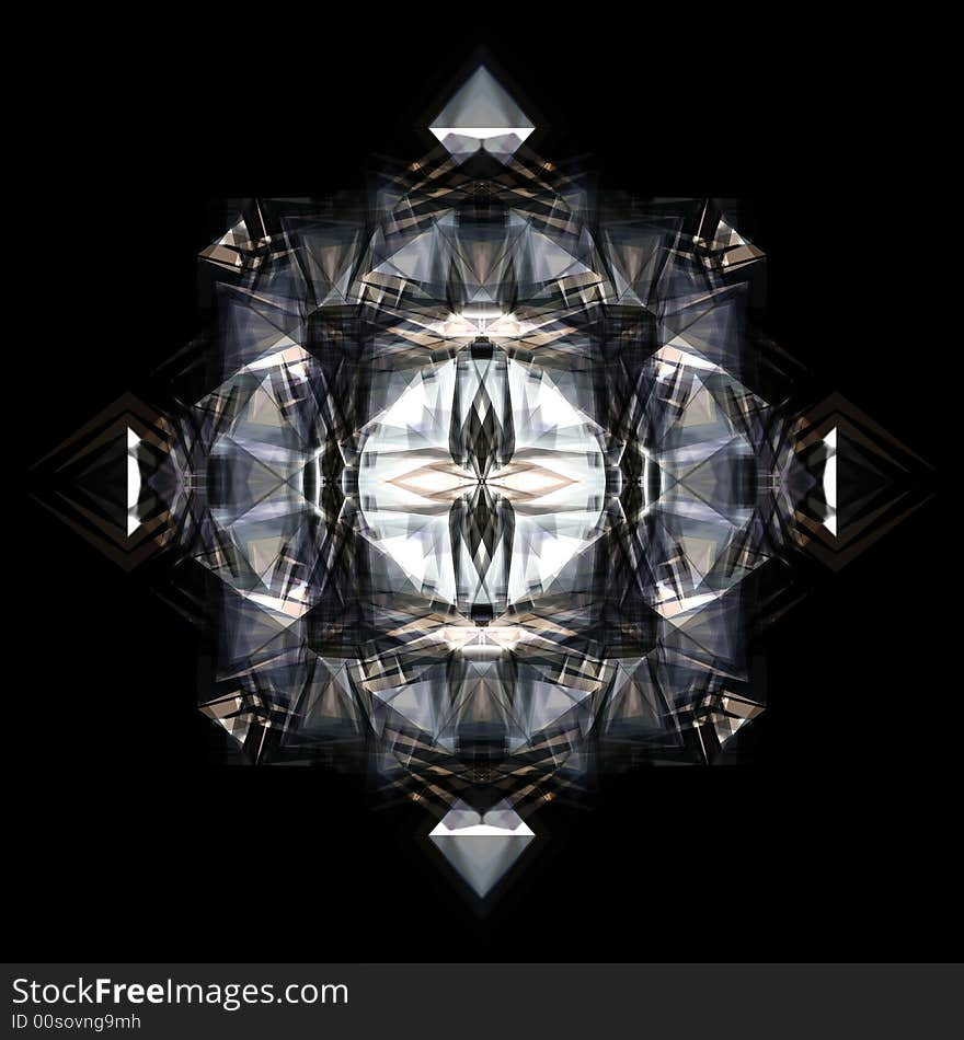 Silver pattern star isolated on black background. Illustration made on computer. Silver pattern star isolated on black background. Illustration made on computer.