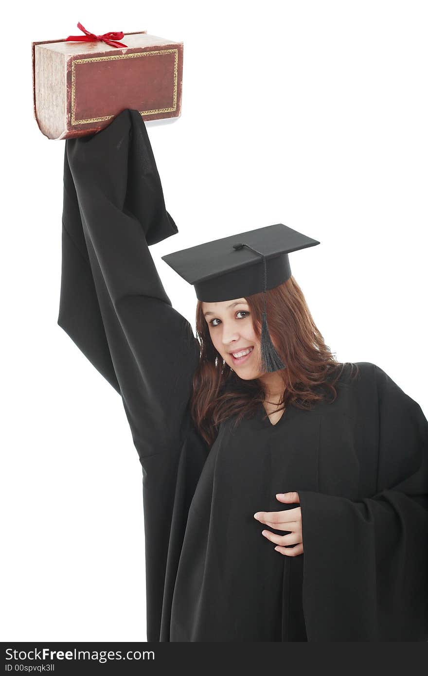 Portrait of a young people in a academic gown. Education background. Portrait of a young people in a academic gown. Education background.