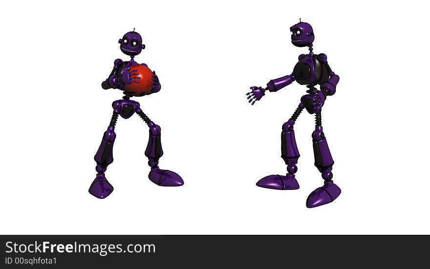 Robot with globe