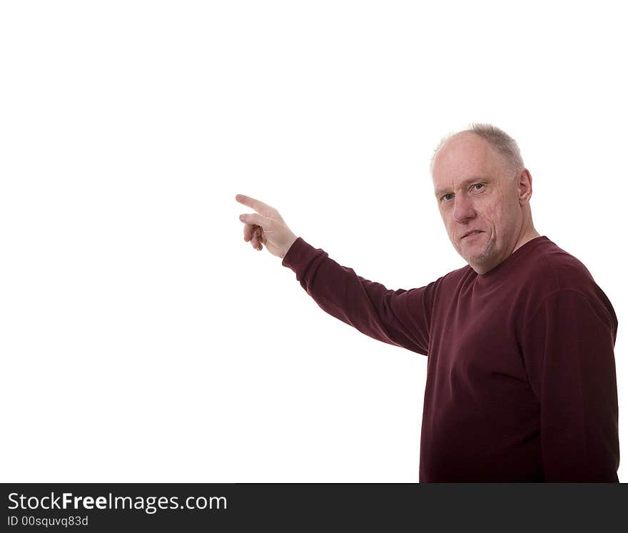 Man Pointing At Board