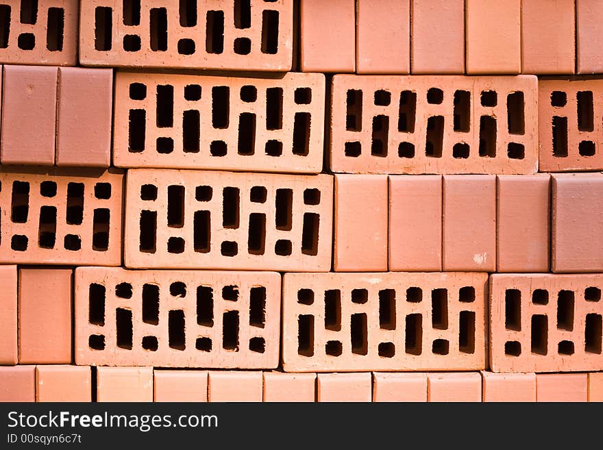 Building series: front brick row texture