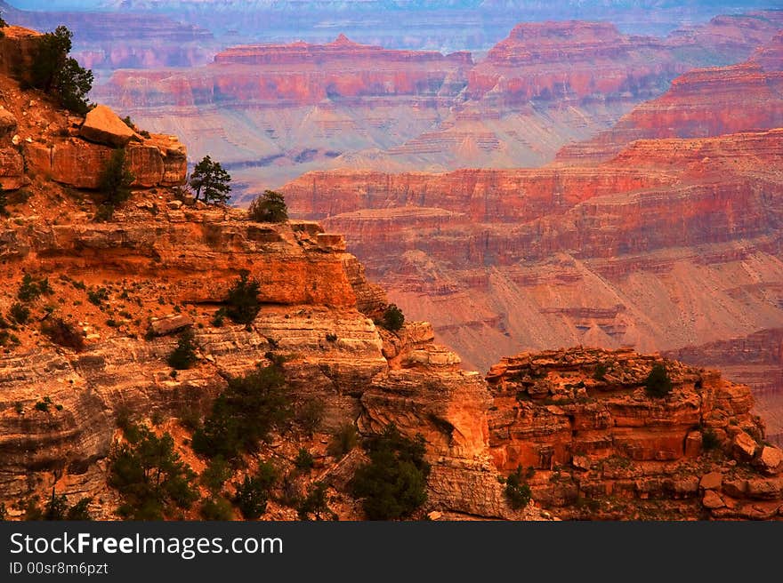 Grand Canyon in September when colors are brilliant.