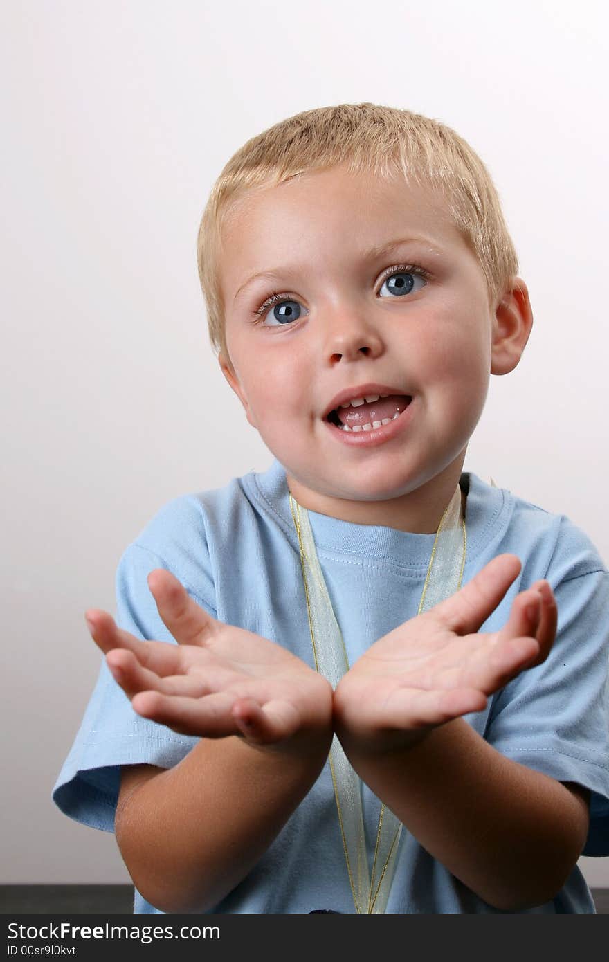 Beautiful Blond toddler with big blue eyes. Beautiful Blond toddler with big blue eyes