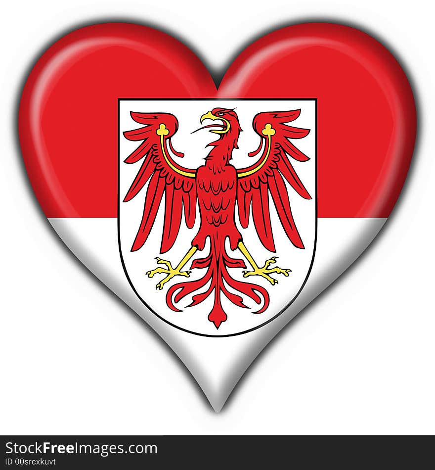 Brandenburg button flag heart shape