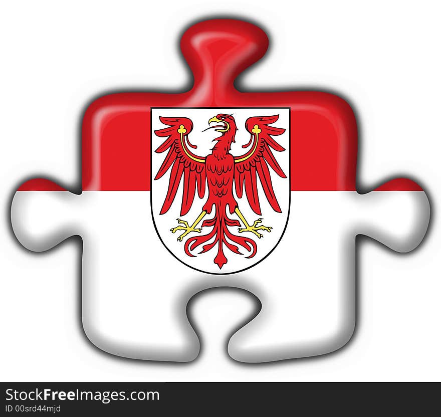 Brandenburg button flag puzzle shape