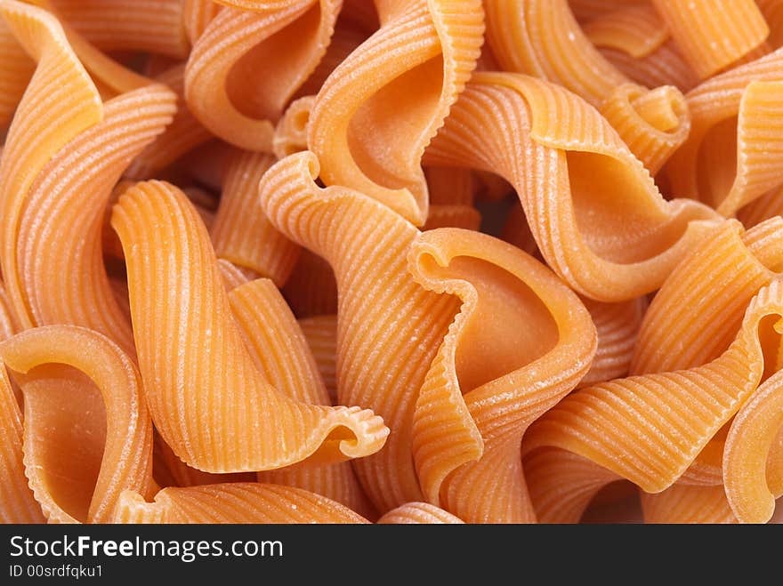 Close-up of gigli tomato pasta for backgrounds