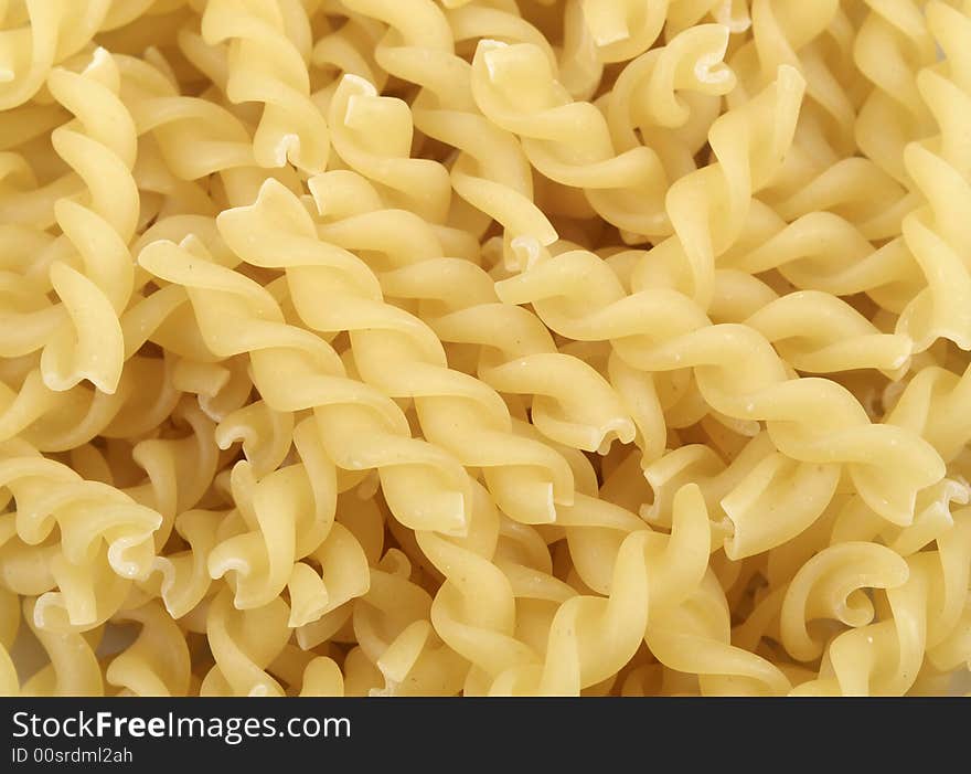 Fusilli pasta background