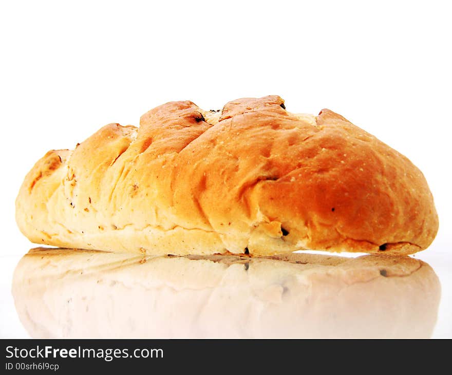 Bread on white background. See my other images of bread and food