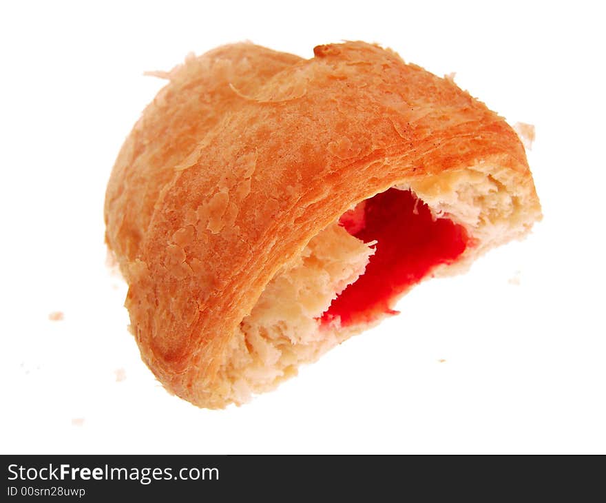 Bun on white background. See my other images of buns, bread and food