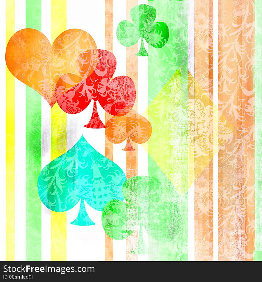 Retro shabby background with colored elements. Retro shabby background with colored elements