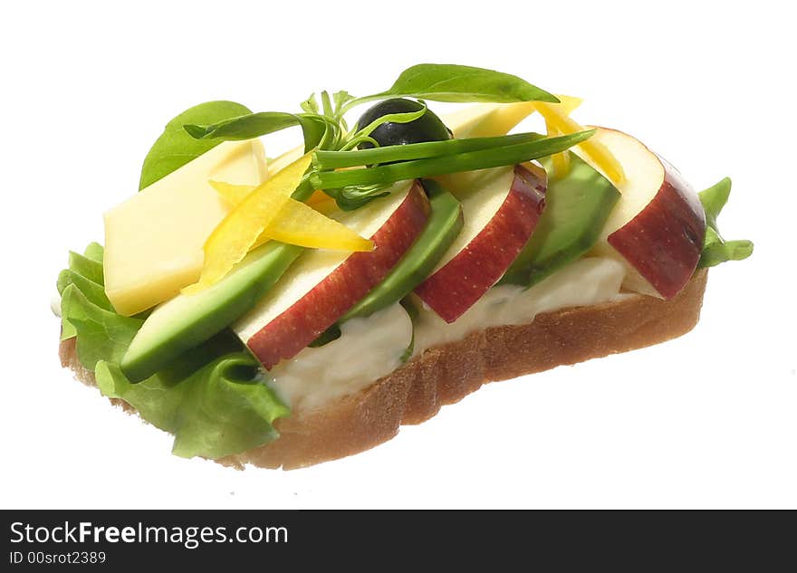 Sandwich with apple