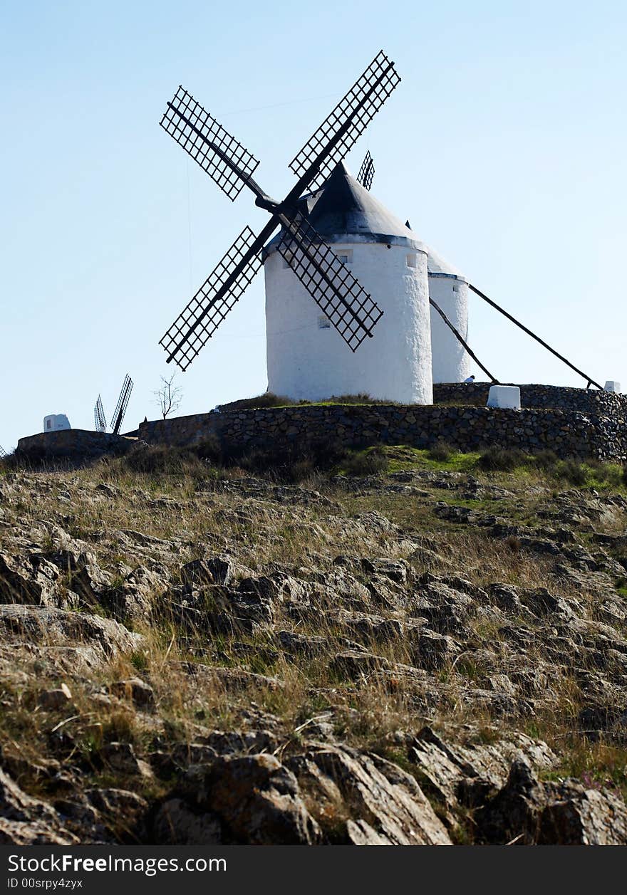 Spanish windmill on a hill
