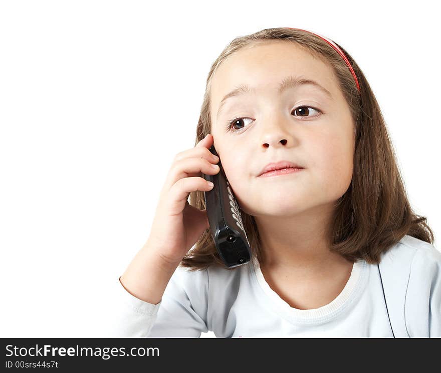 Young girl with phone