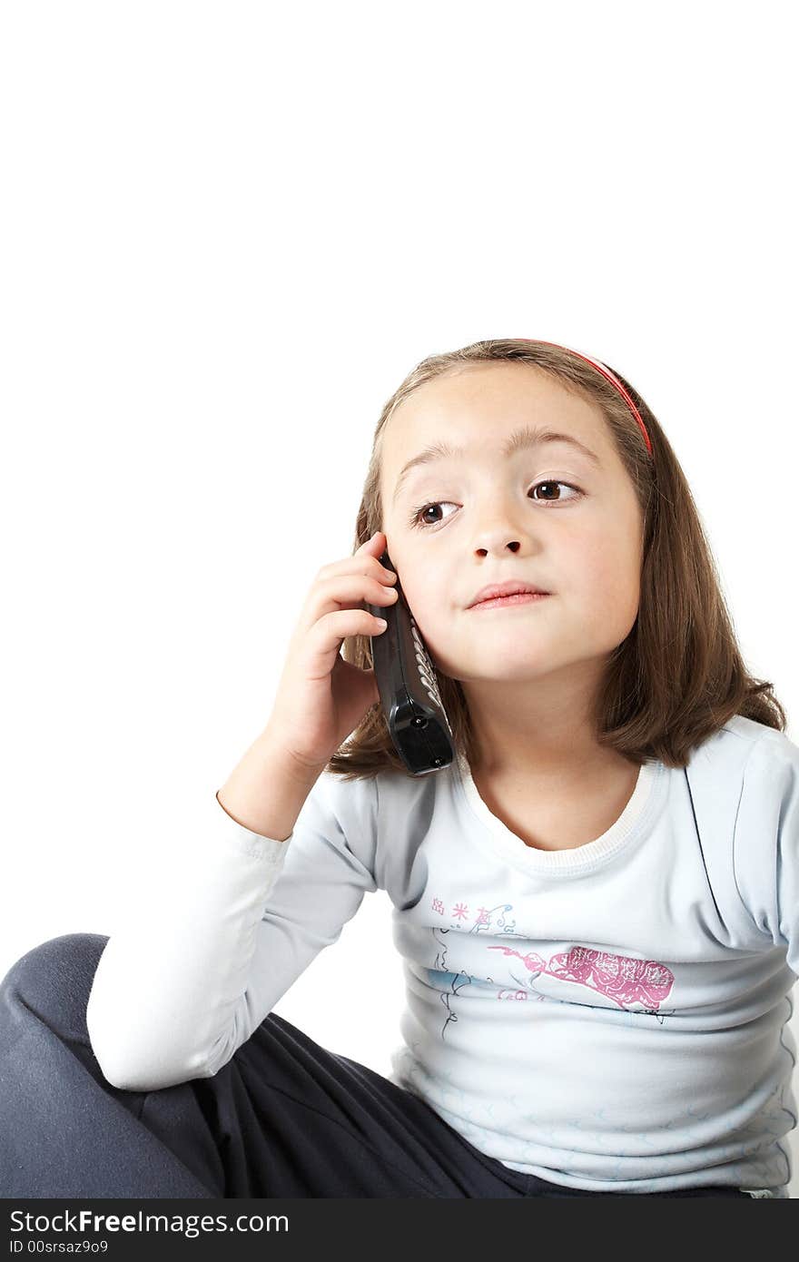 Young girl with phone