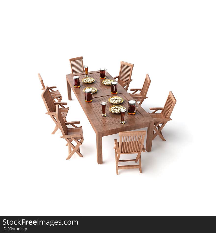 Elegance dining isolated wood TABLE