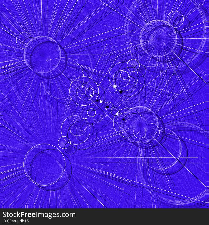 Circles of Various Sizes Suggest an Abstract View of a Solar System. Circles of Various Sizes Suggest an Abstract View of a Solar System.