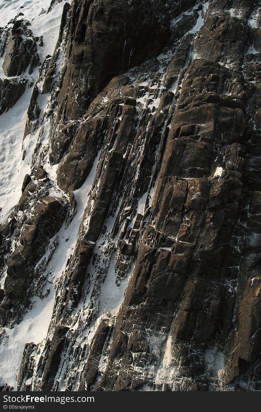 Rock formation along the banks of the ganges, rishikesh