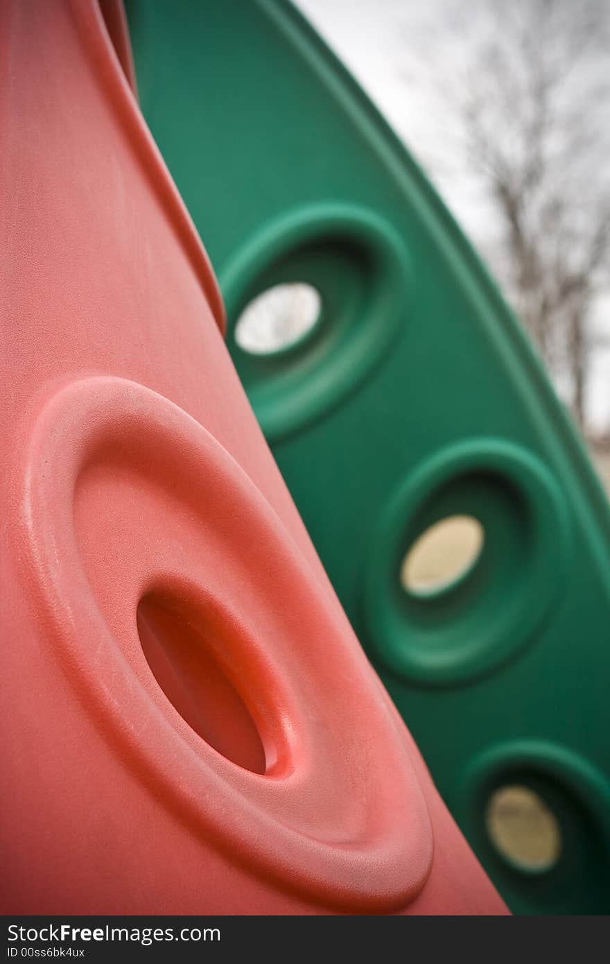 Closeup shot of a playground climber, sharp focus, great bokeh. Closeup shot of a playground climber, sharp focus, great bokeh.