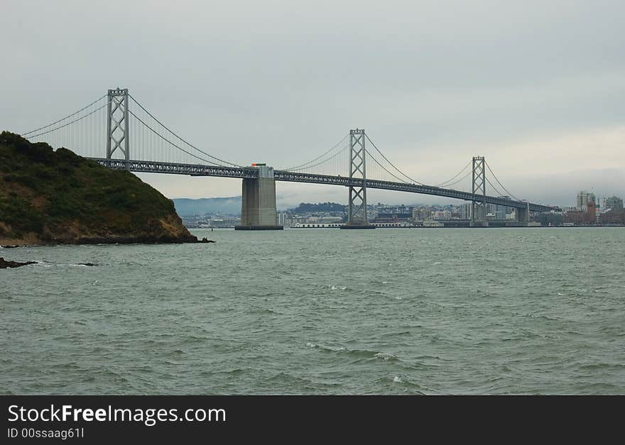 Bay Bridge in a fog, San Francisco