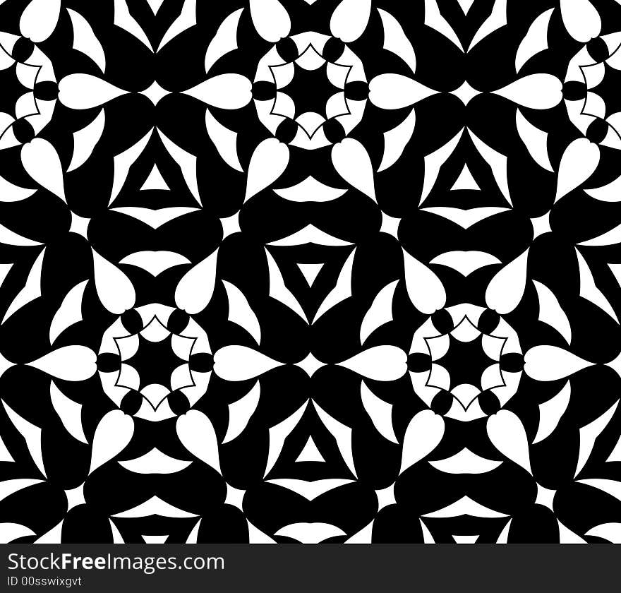 Abstract seamless black-and-white pattern - graphic illustration. Abstract seamless black-and-white pattern - graphic illustration