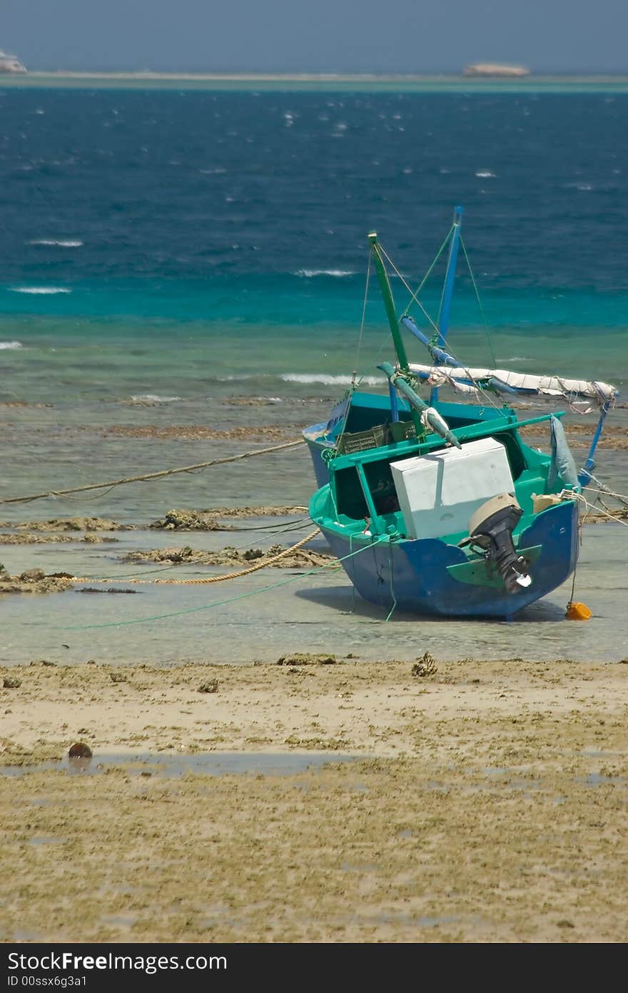 Boat with low tide