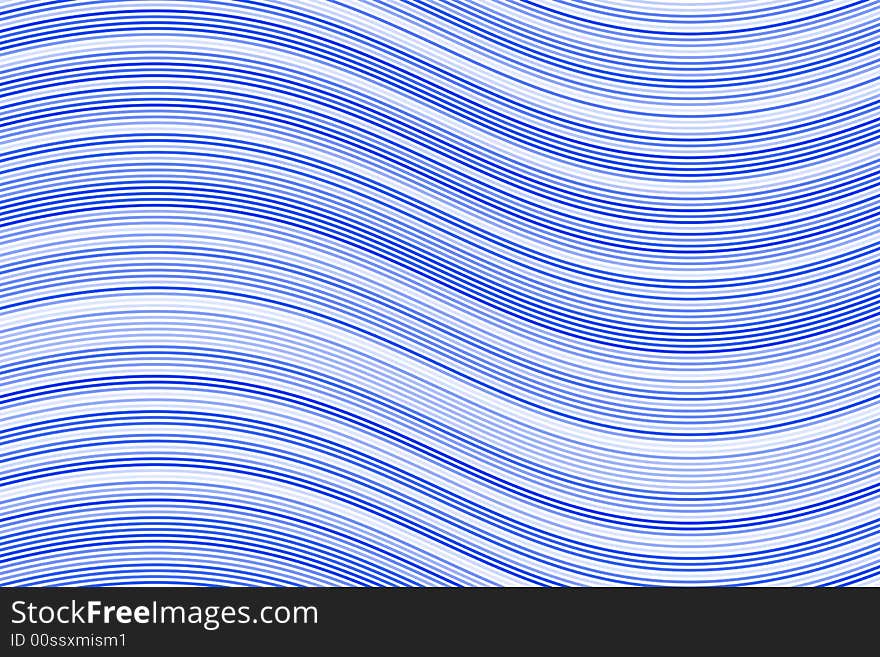 Vector illustration of blue curves