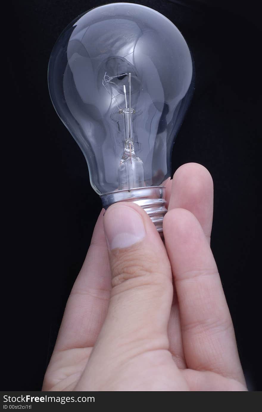 Bulb on the dark background