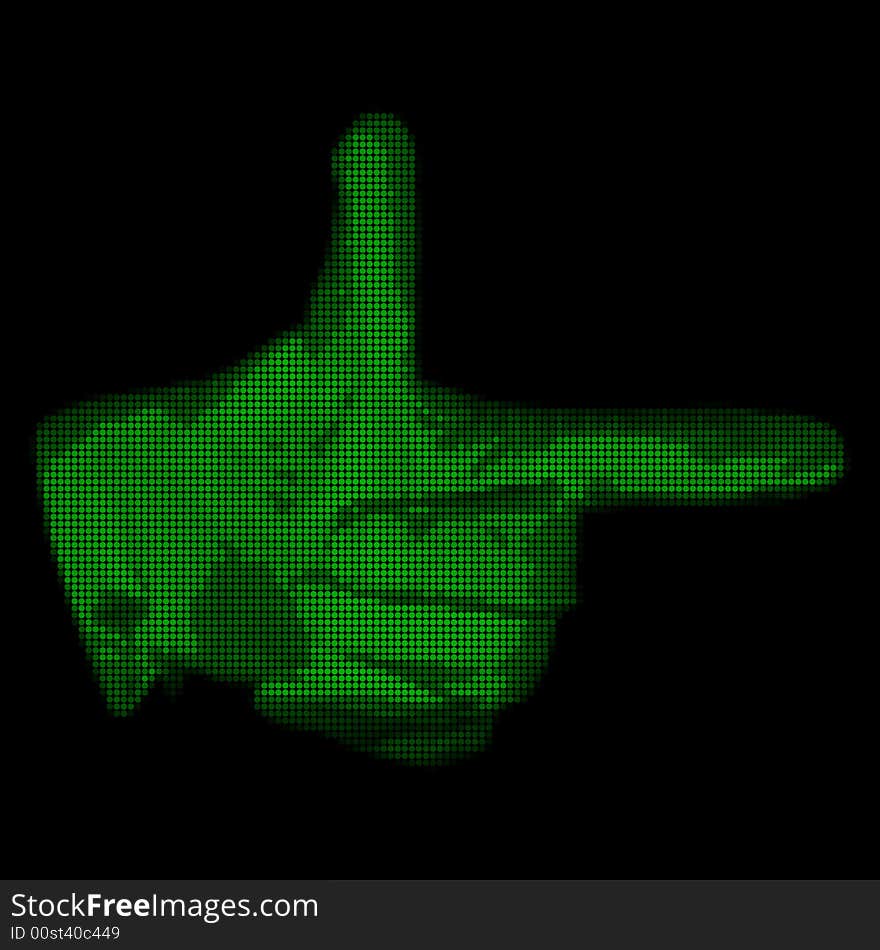 Vector illustration of dot drawn gesture. Vector illustration of dot drawn gesture