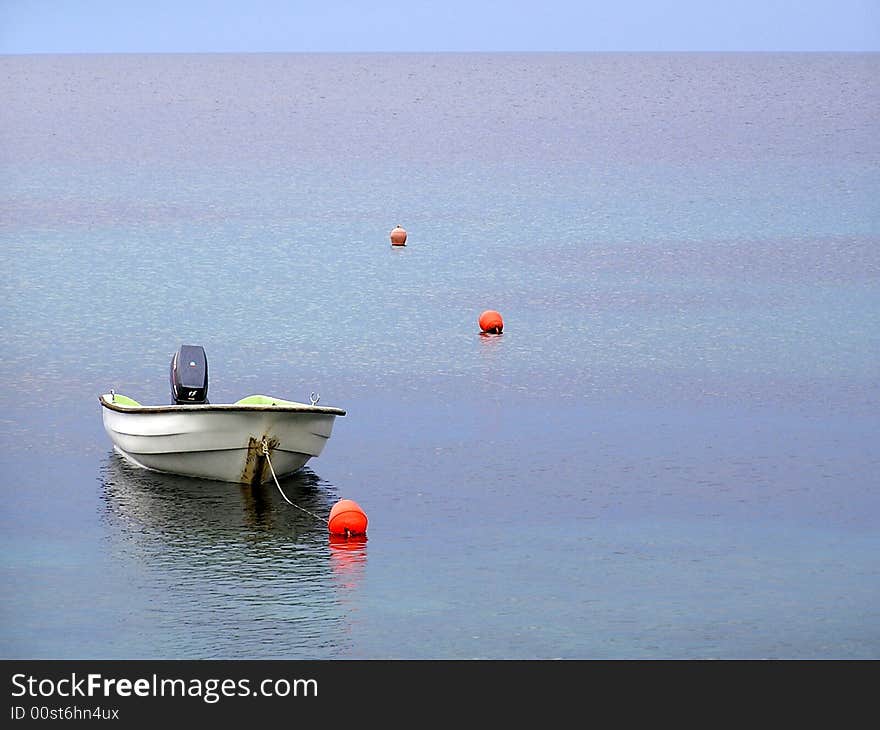 Motor boat on the Adriatic sea. Motor boat on the Adriatic sea