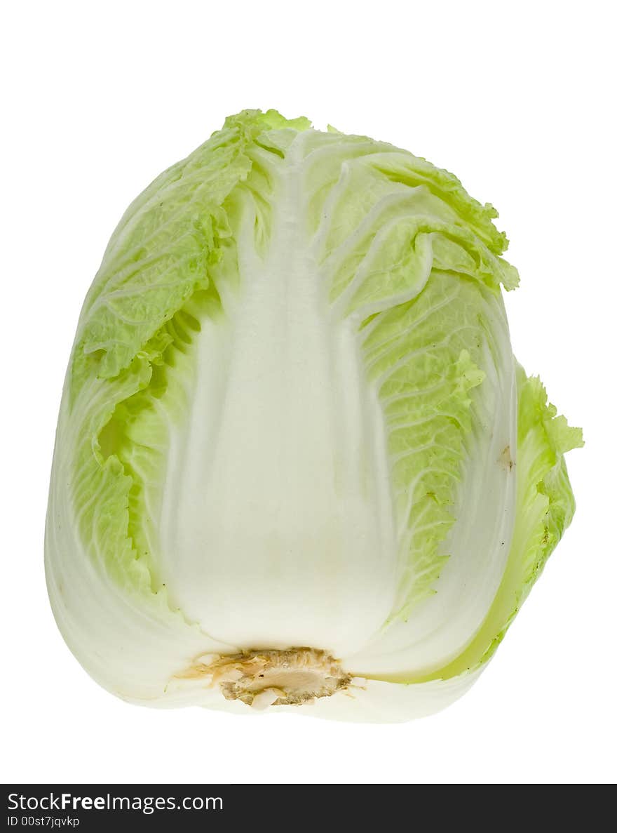 Fresh chinese cabbage isolated on a white background