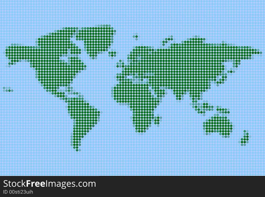 Vector illustration of world map