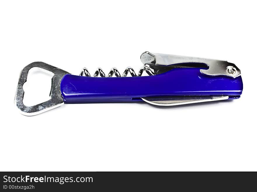 Blue swiss pocket knife.