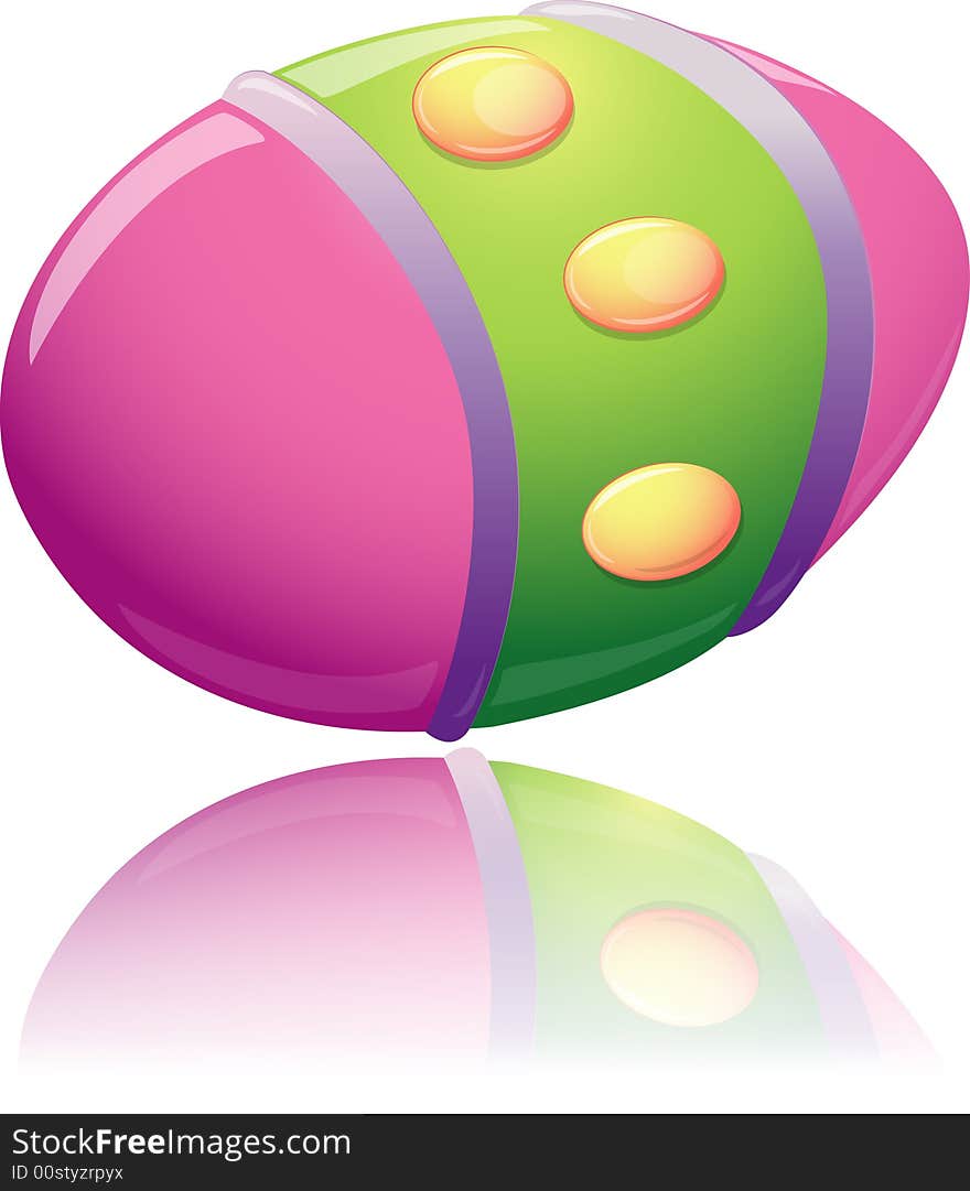 Illustration of a decorated easter egg. Illustration of a decorated easter egg.