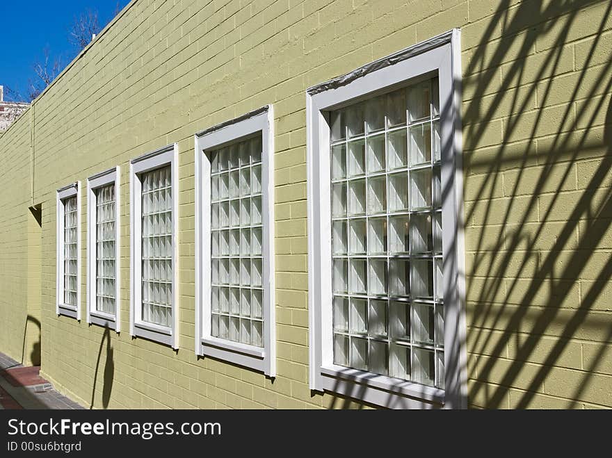 Architectural details with windows perspective