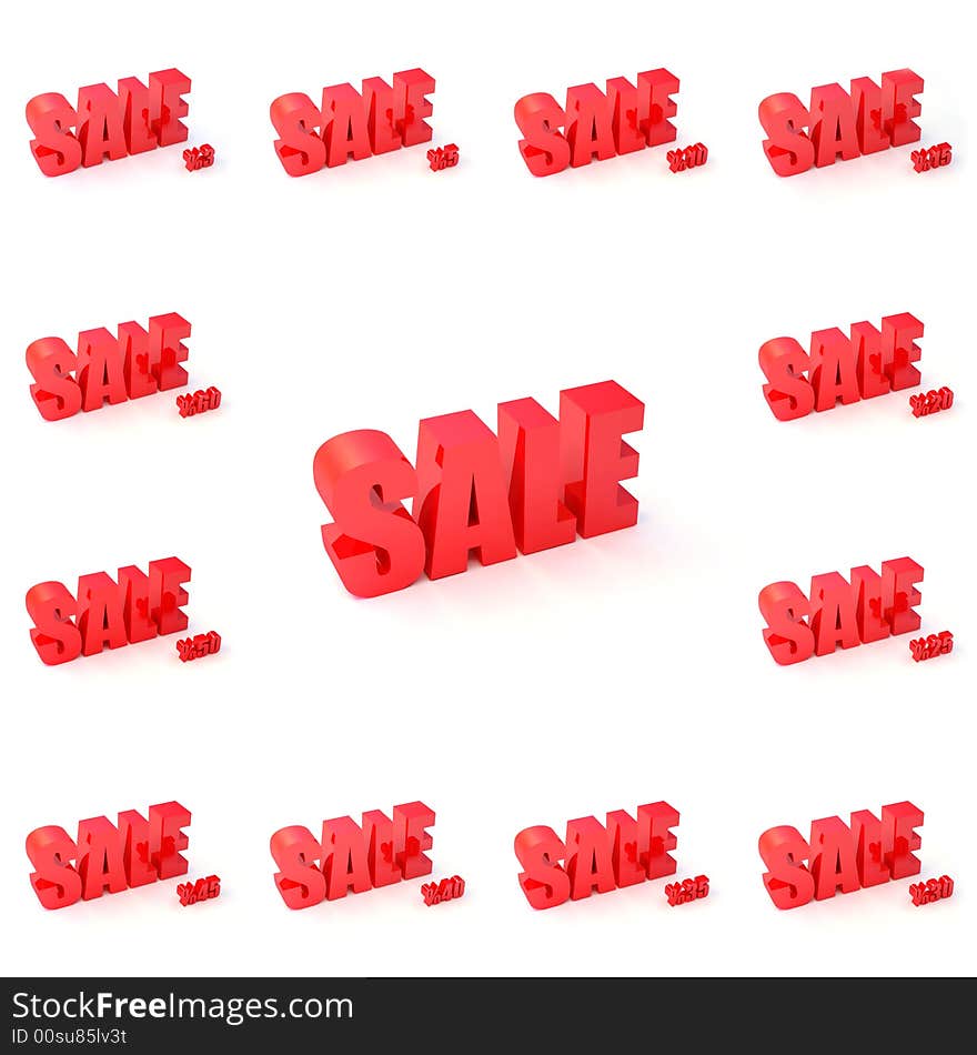 13 in 1 Sale signs with different discount