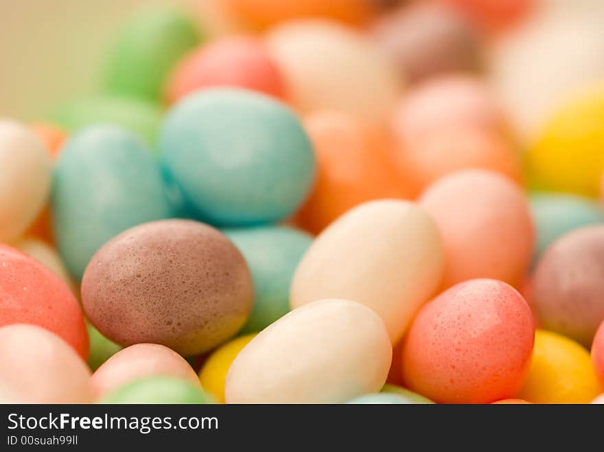 A macro shot of easter eggs, blue and greens. A macro shot of easter eggs, blue and greens