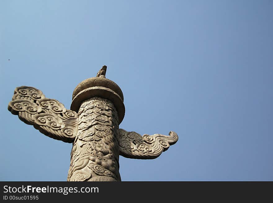 Chinese stone pillar in Beijing