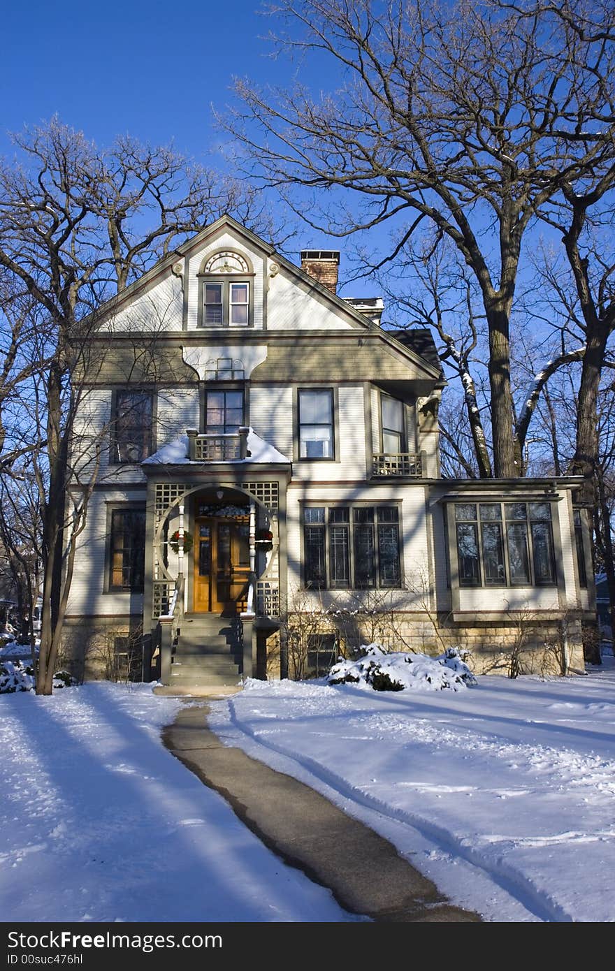 Victorian House in Chicago suburbs. Victorian House in Chicago suburbs.