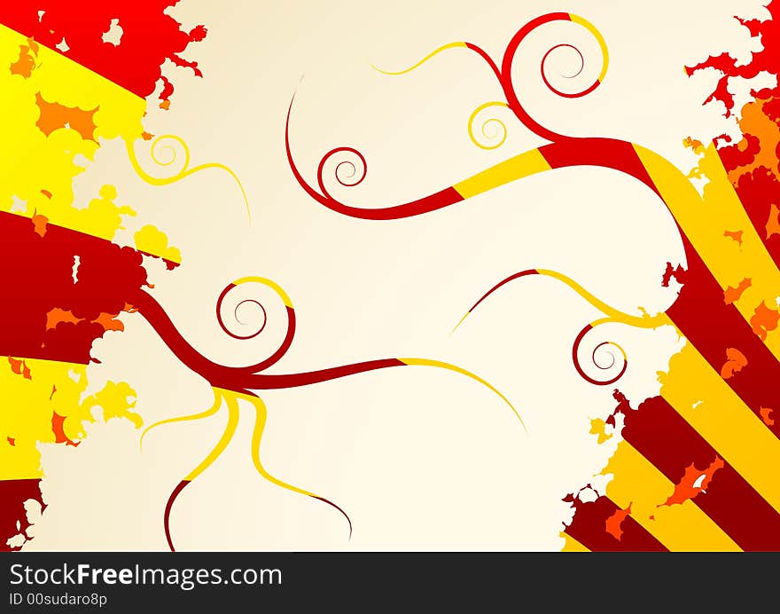 Floral Grunge Vector Background