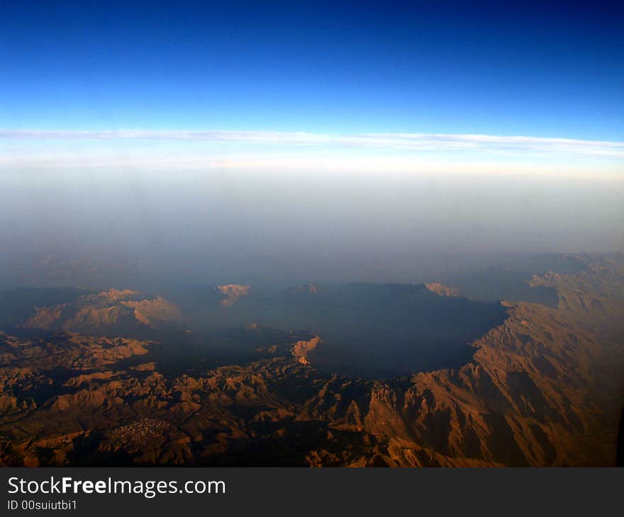 Mountain Peak From The Sky