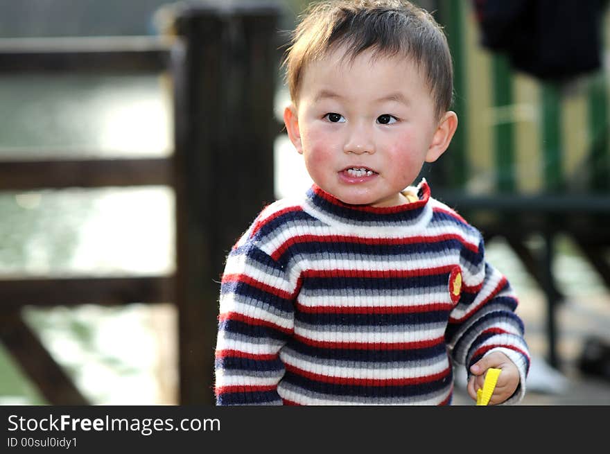 A littly boy with smile. A littly boy with smile.