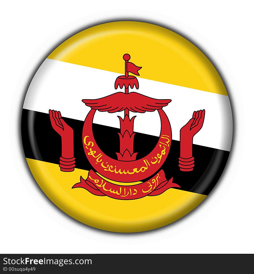 Brunei button flag round shape