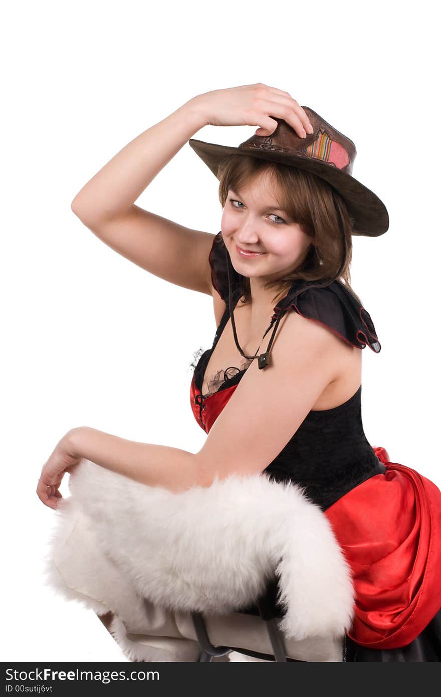 Sexy women in the cowboy hat. Sexy women in the cowboy hat