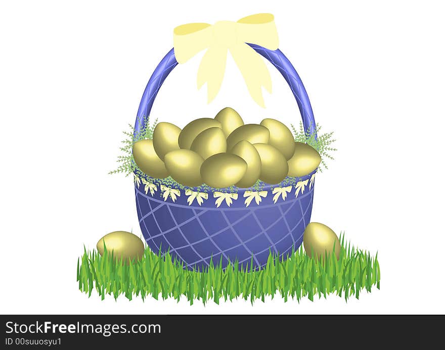 Easter Basket Gold 2